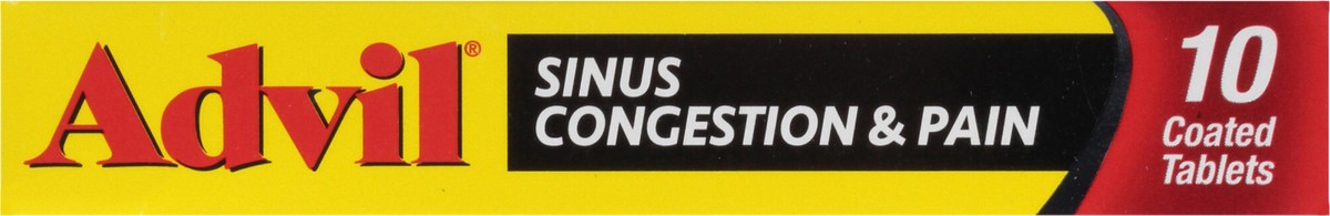 slide 7 of 13, Advil Sinus Congestion &Pain, 10 ct