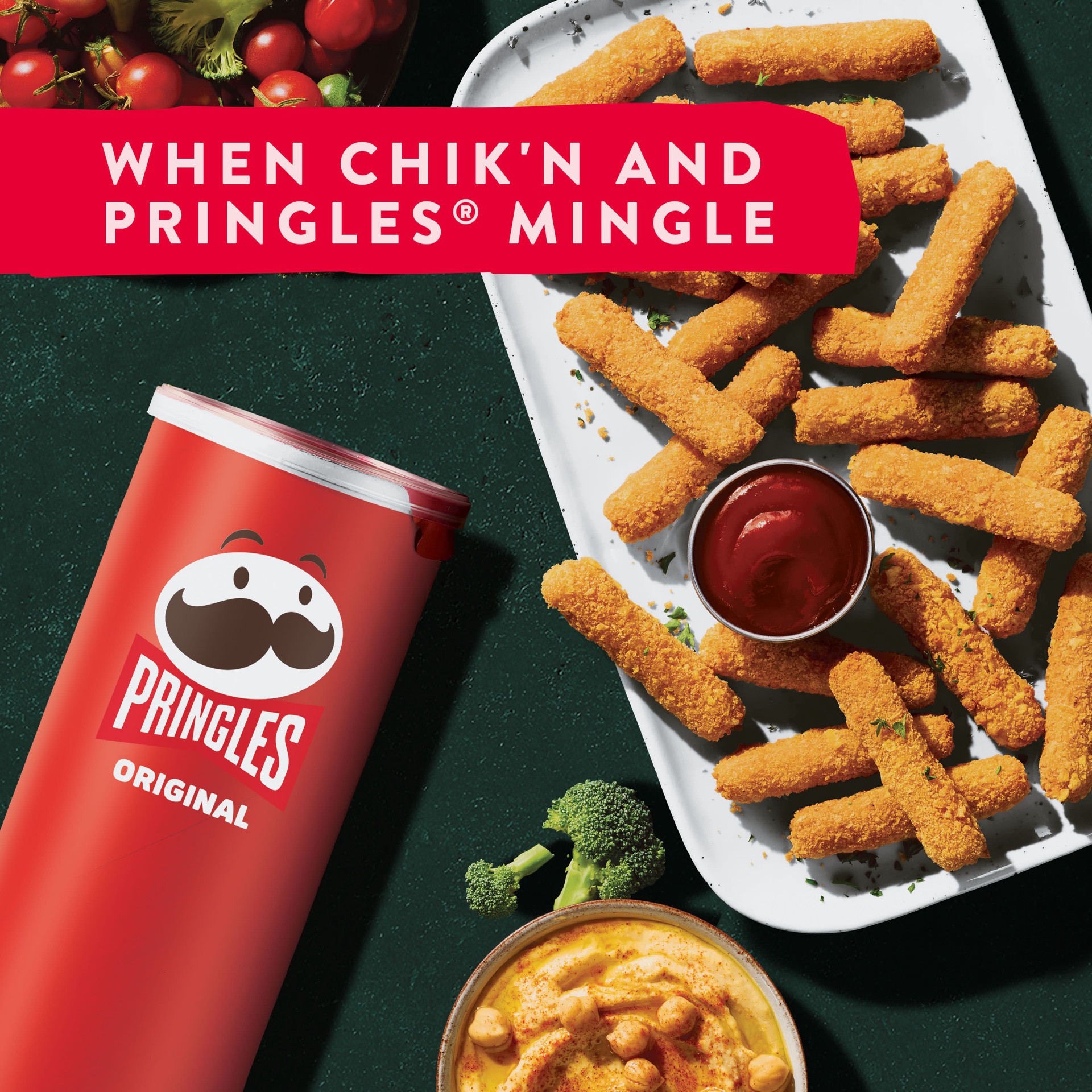 slide 2 of 5, MorningStar Farms Plant Based Chik'n Fries, Vegan Meat, Pringles Original Flavor, 13.5oz, 13.5 oz