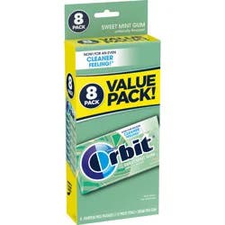 ORBIT Sweet Mint Sugar Free Chewing Gum, Value Pack, 14 ct (8 pack)