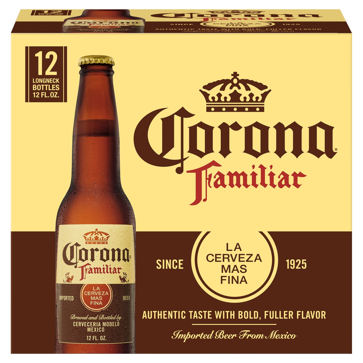 slide 1 of 55, Corona Familiar Mexican Lager Beer, 12 pk 12 fl oz Bottles, 4.8% ABV, 144 fl oz