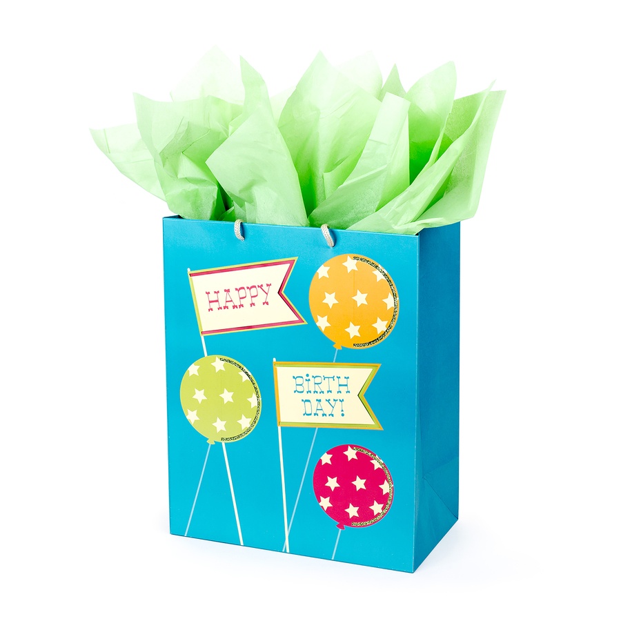 slide 1 of 1, Hallmark Birthday Large Gift Bag With Tissue Paper (Happy Birthday To You), 1 ct