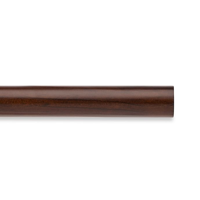 slide 1 of 1, Cambria Classic Wood Decorative Smooth Drapery Pole - Dark Brown, 6 ft