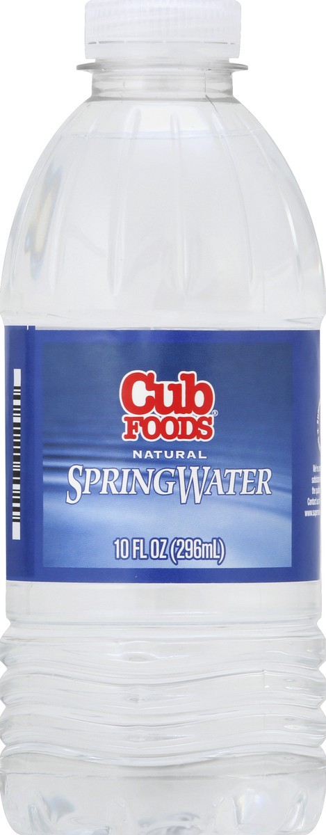 slide 6 of 6, Cub Foods Water, Natural Spring, 10 fl oz Bottles, 24 Each, 10 fl oz