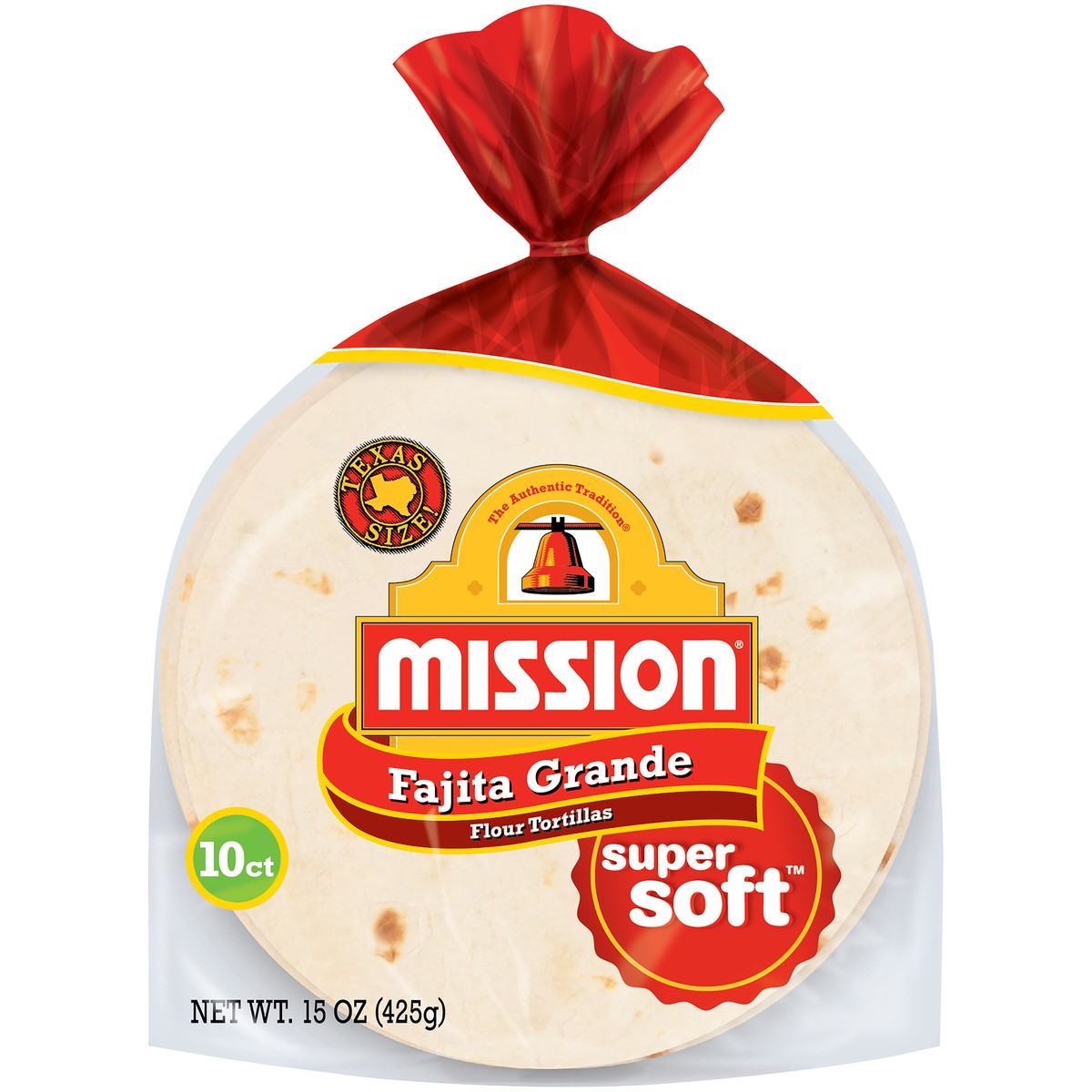 slide 1 of 6, Mission Fajita Grande Flour Tortillas, 10 Count, 10 ct