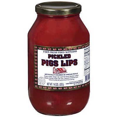 slide 1 of 1, Matt & Dana Farm Fresh Pickled Pig Lips, 14 oz