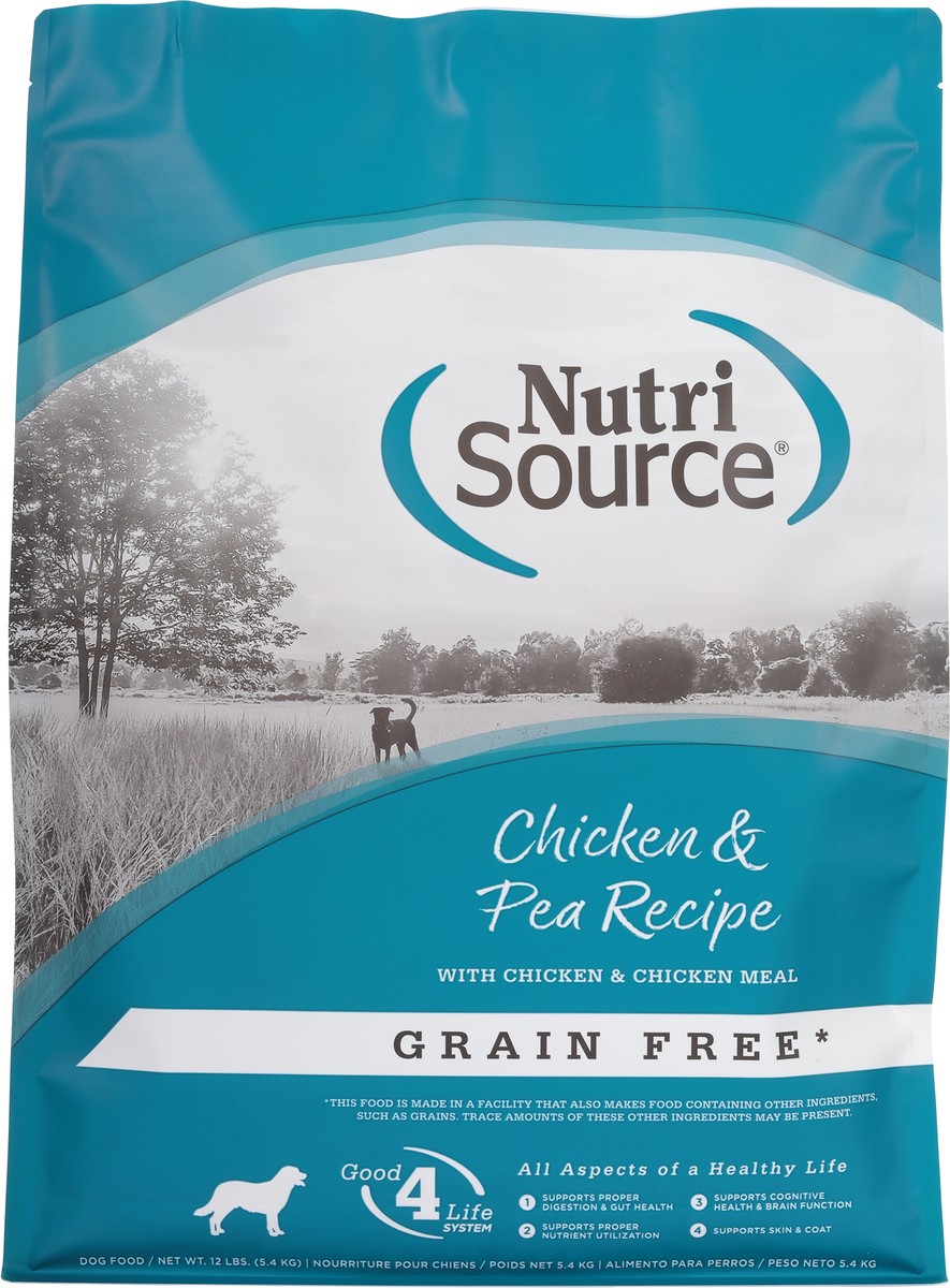 slide 4 of 15, NutriSource Grain Free Chicken & Pea Recipe with Chicken & Chicken Meal Dog Food 12 lb, 12 lb