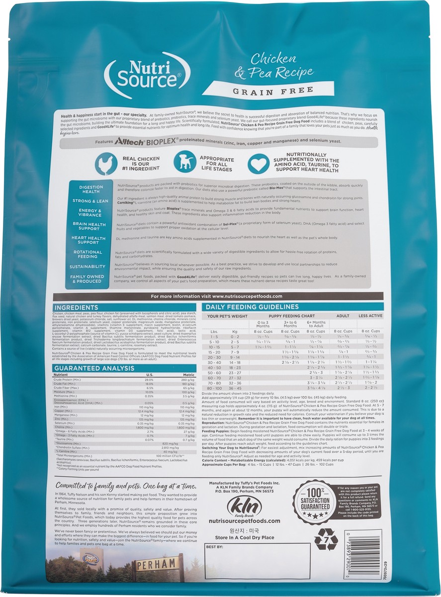 slide 9 of 15, NutriSource Grain Free Chicken & Pea Recipe with Chicken & Chicken Meal Dog Food 12 lb, 12 lb