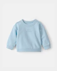 Carter's Baby Girl 'More Cuddles' French Terry Pullover Sweatshirt - Blue, 3M