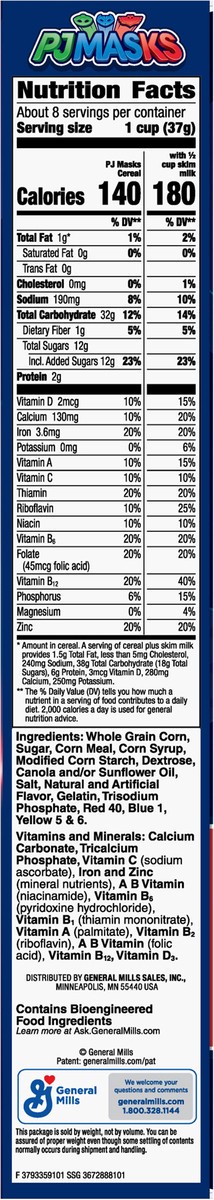 slide 8 of 9, PJ Masks Midnight Bry/Mrshmllws Cereal 11.2 oz, 11.2 oz