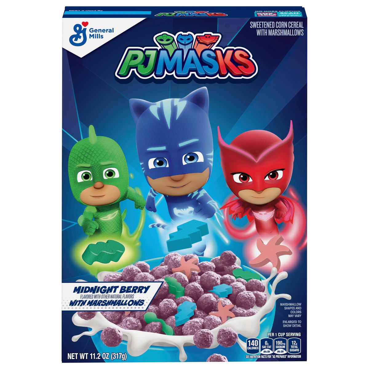 slide 1 of 9, PJ Masks Midnight Bry/Mrshmllws Cereal 11.2 oz, 11.2 oz
