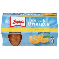Libby's Premium Mandarin Oranges in Grape Juice - 4 x 4 oz Cups