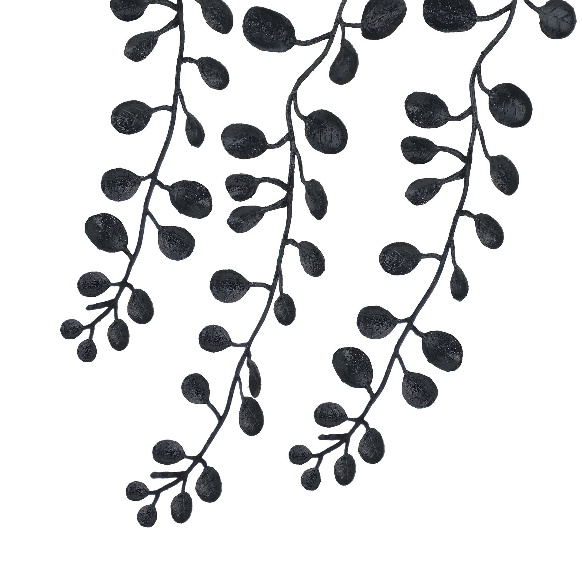 slide 3 of 3, 10" Black Glitter Boxwood Pick By Ashland, 4.5 in x 1.5 in x 10 in