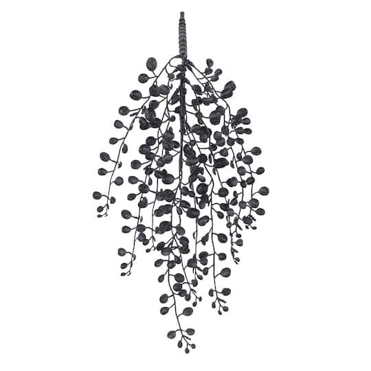 slide 1 of 3, 10" Black Glitter Boxwood Pick By Ashland, 4.5 in x 1.5 in x 10 in