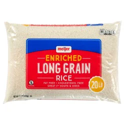 Meijer Enriched Long Grain Rice, 20 Lbs