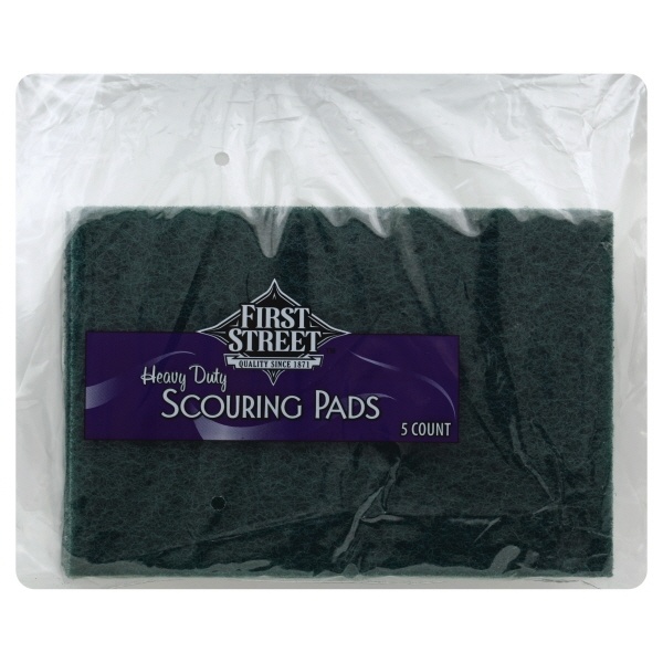 slide 1 of 1, First Street Heavy Duty Scouring Pad, 5 ct