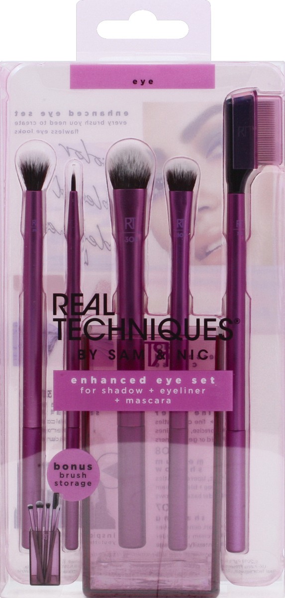 slide 6 of 6, Real Techniques Enhanced Eye Brush Set, 5 ct