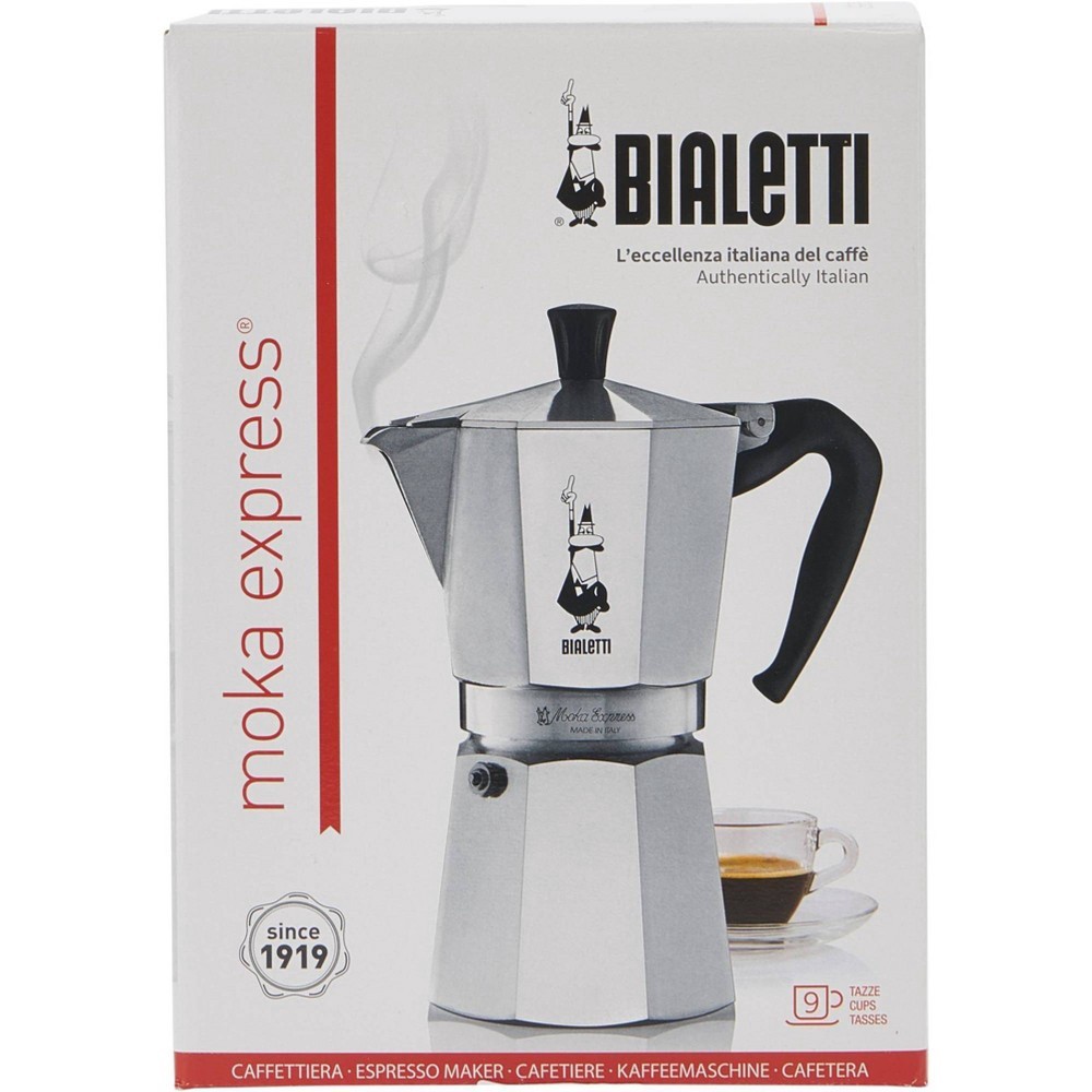 slide 3 of 3, Bialetti Moka Express 9-Cup Espresso Maker - Silver, 9 cups