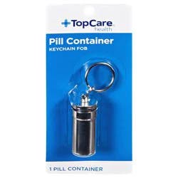 TopCare Health Keychain Fob Pill Container - 1 Each