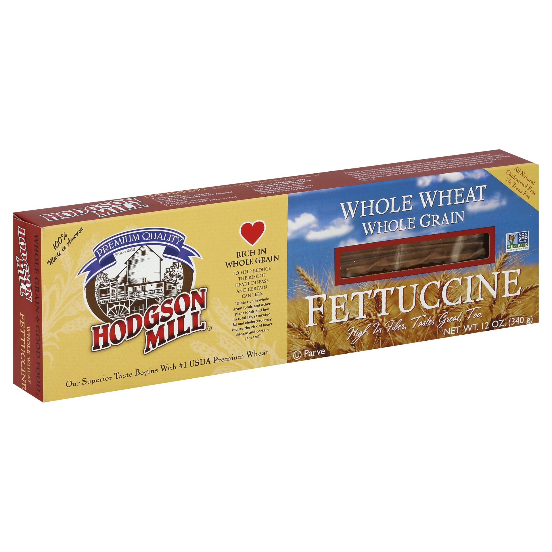 slide 1 of 4, Hodgson Mill Whole Wheat Fettuccine, 12 oz