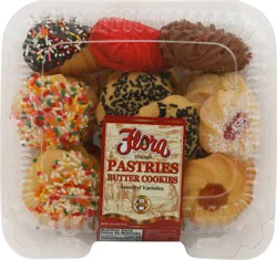 Flora Assorted Varieties Pastries Butter Cookies 16 oz