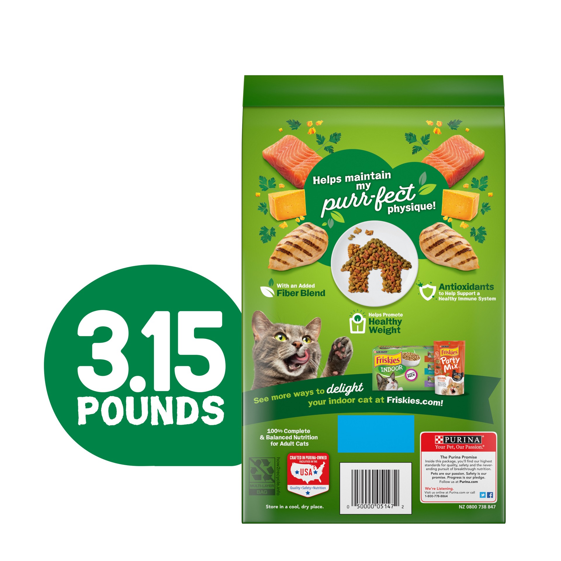 slide 4 of 9, Friskies Purina Friskies Indoor Dry Cat Food, Indoor Delights, 3.15 lb