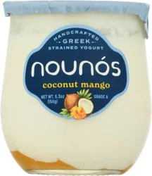 Nounós Whole Milk Greek Probiotic Coconut Mango Yogurt 5.3 oz