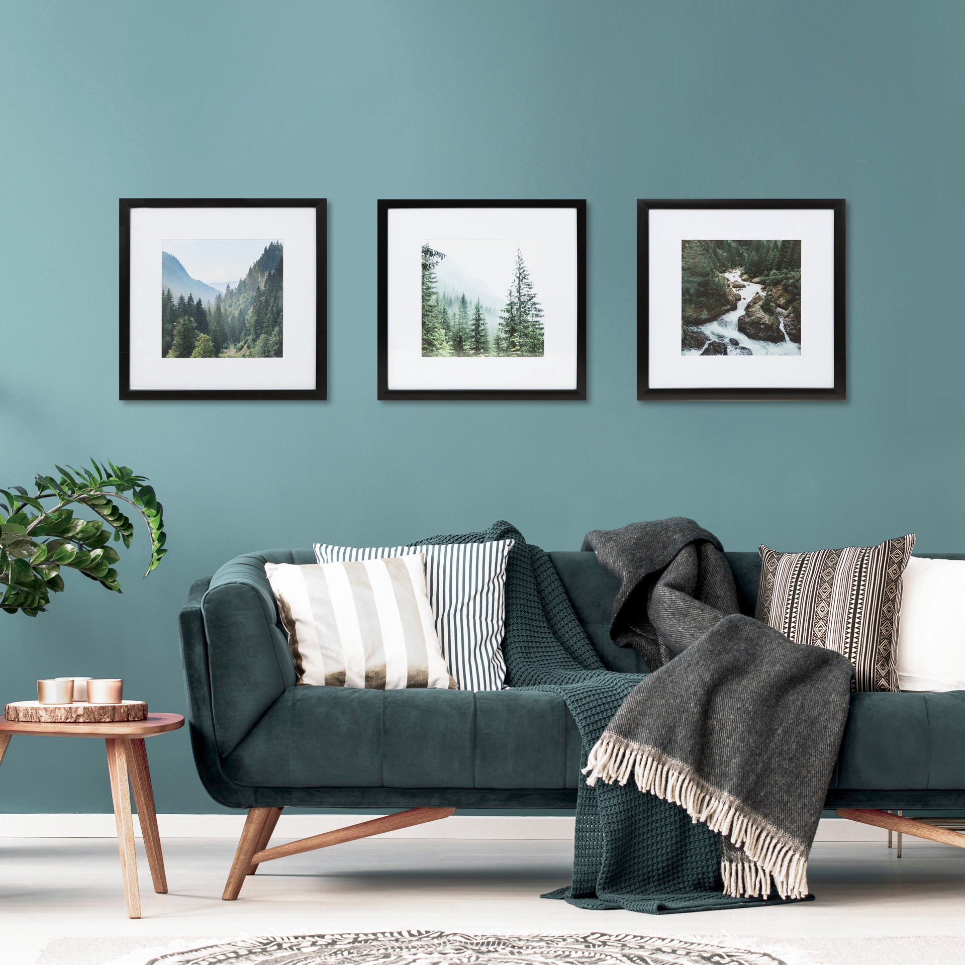 slide 3 of 7, 3 Pack Gallery Black Frame With Mat By Studio Decor, 3 ct