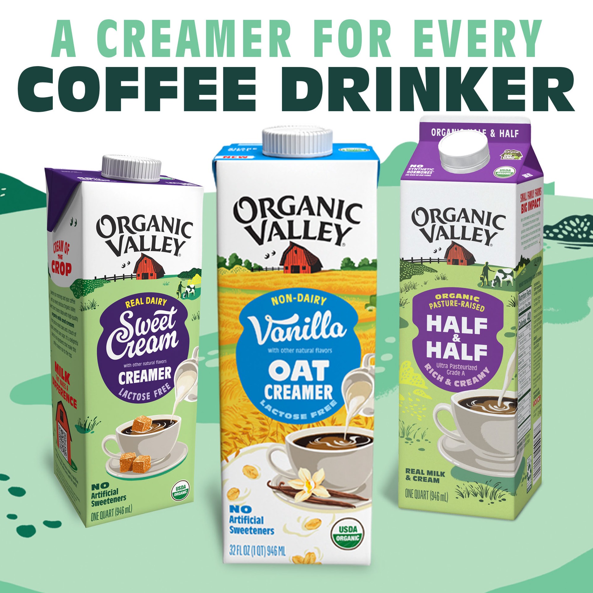 slide 6 of 8, Organic Valley Vanilla Organic Oat Creamer, 32 oz, 32 fl oz