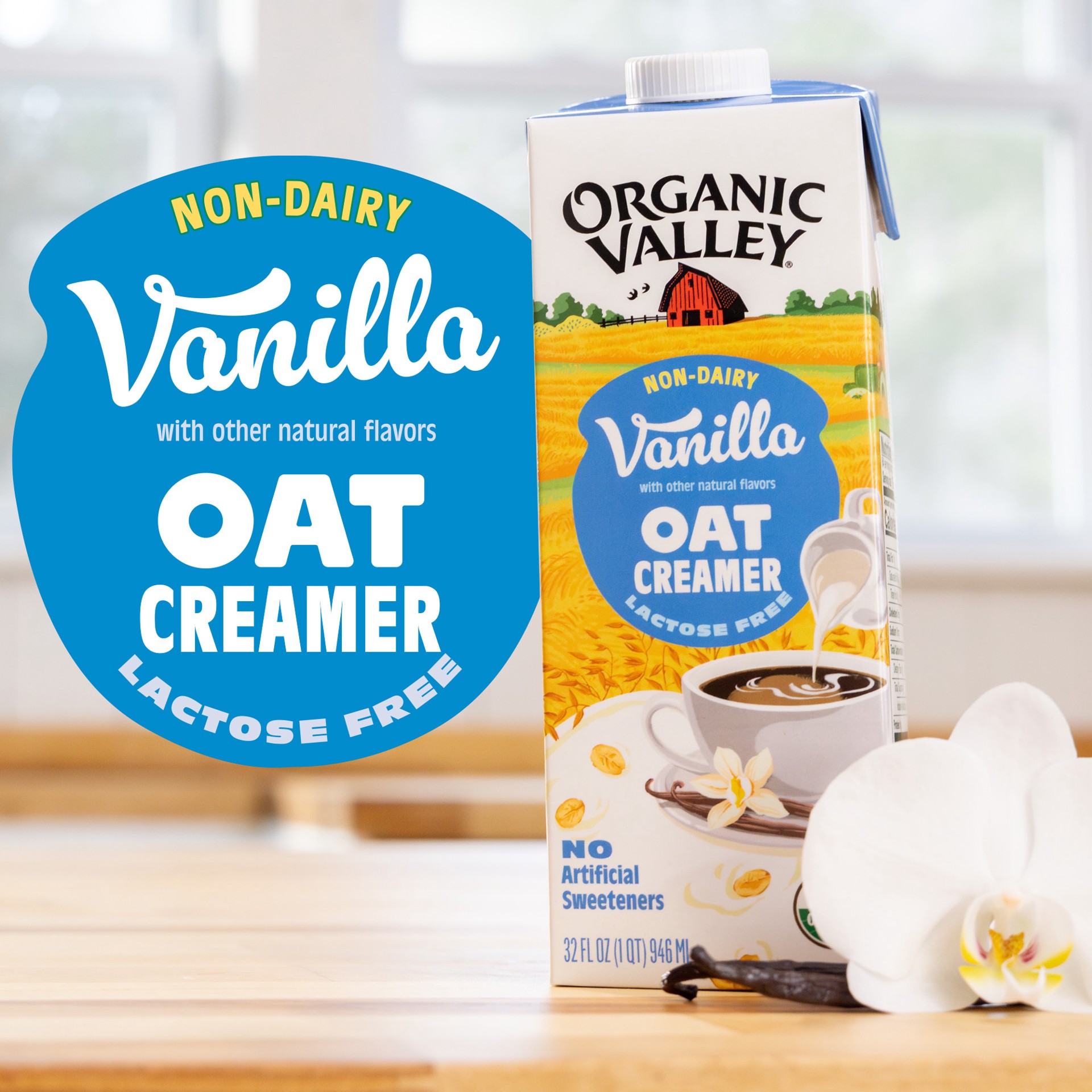 slide 8 of 8, Organic Valley Vanilla Organic Oat Creamer, 32 oz, 32 fl oz