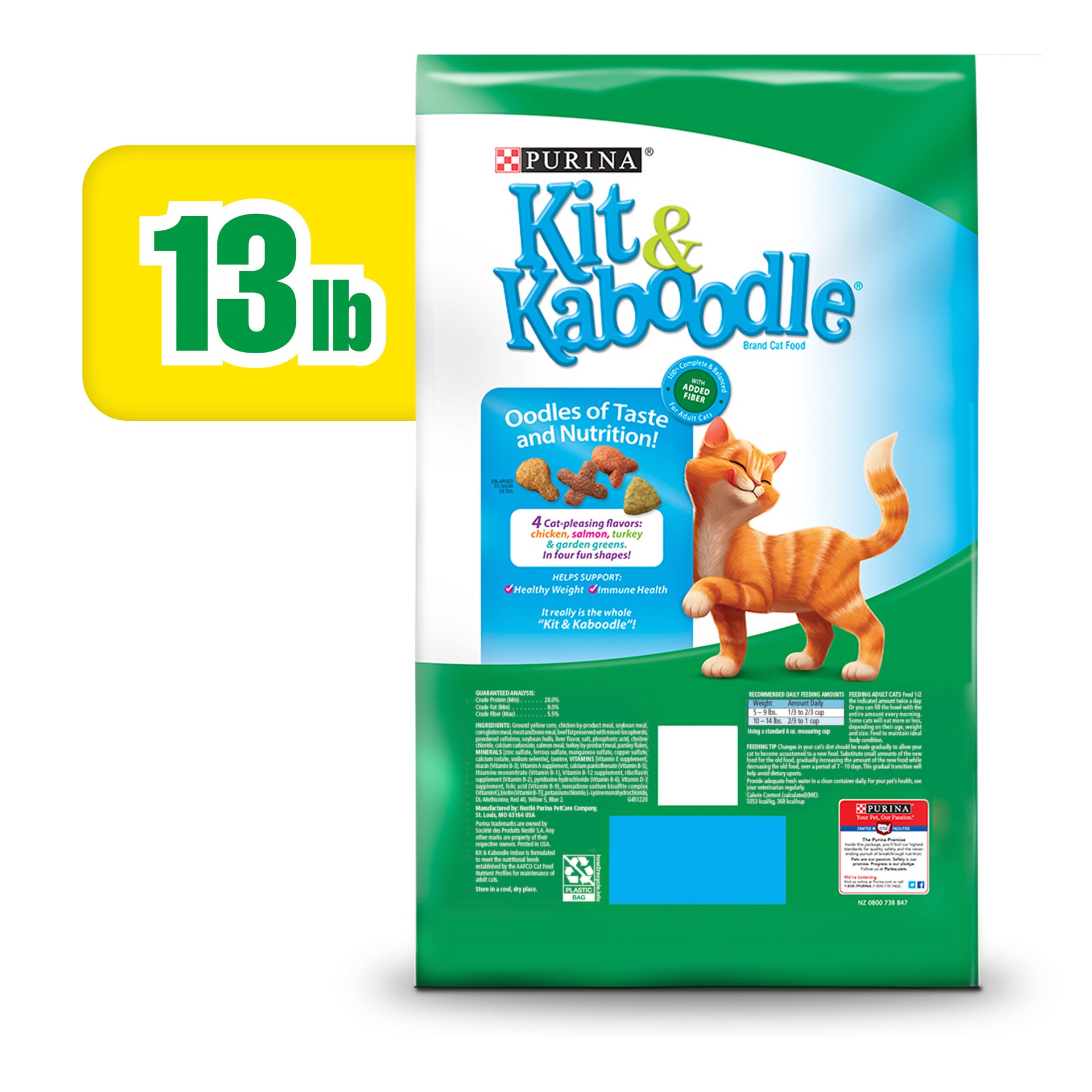 slide 2 of 8, Kit & Kaboodle Purina Kit & Kaboodle Indoor Dry Cat Food, Indoor, 13 lb