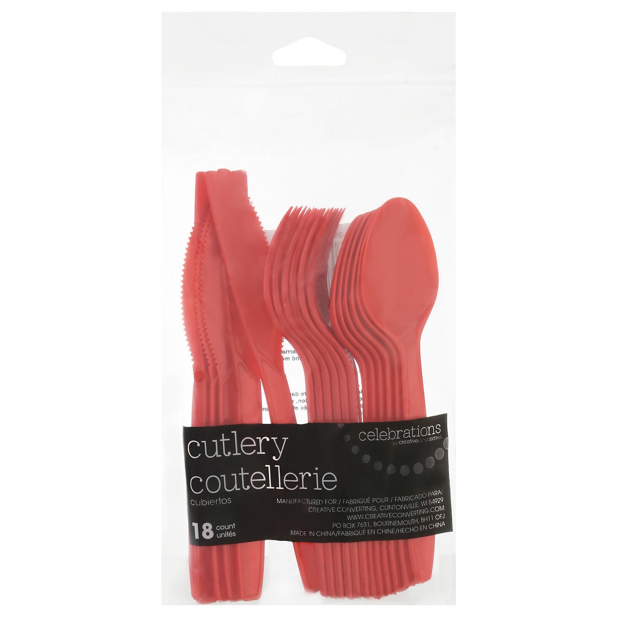 slide 5 of 12, Celebrations Creative Classic Red Cutlery, 18 ct