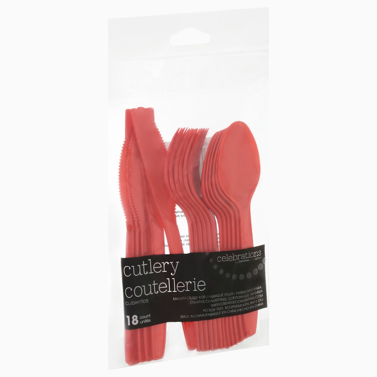 slide 9 of 12, Celebrations Creative Classic Red Cutlery, 18 ct