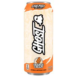 Ghost Zero Sugar Energy Drink, Orange Cream, 16 fl oz can