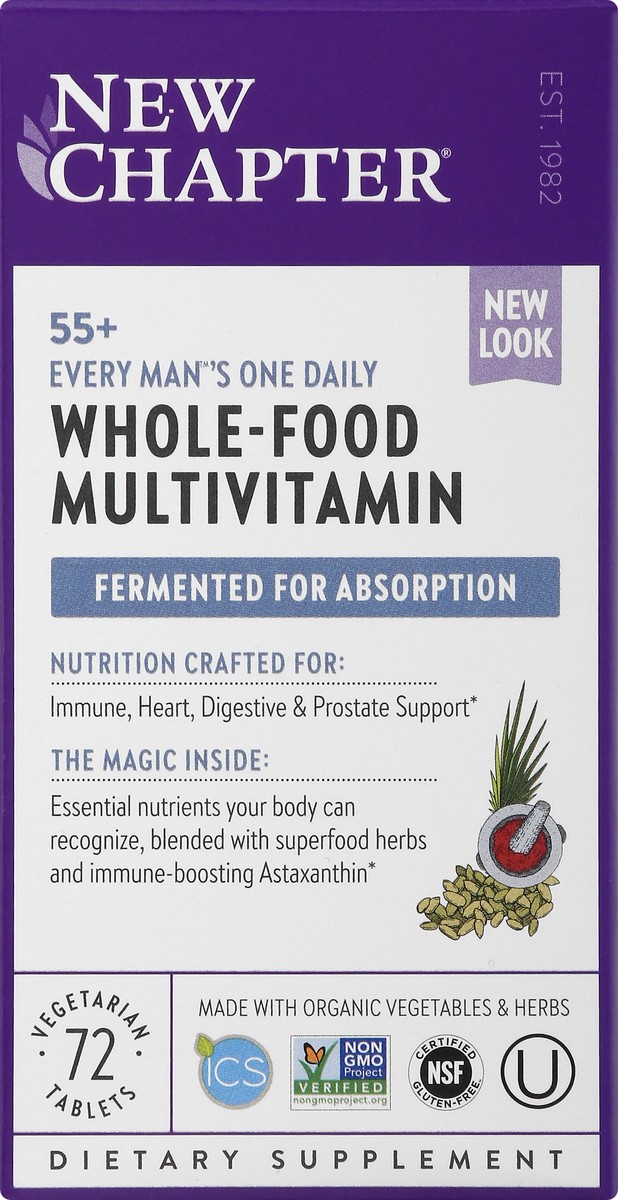 slide 8 of 13, New Chapter One Daily Every Man's Multivitamin 55+, 72 ct