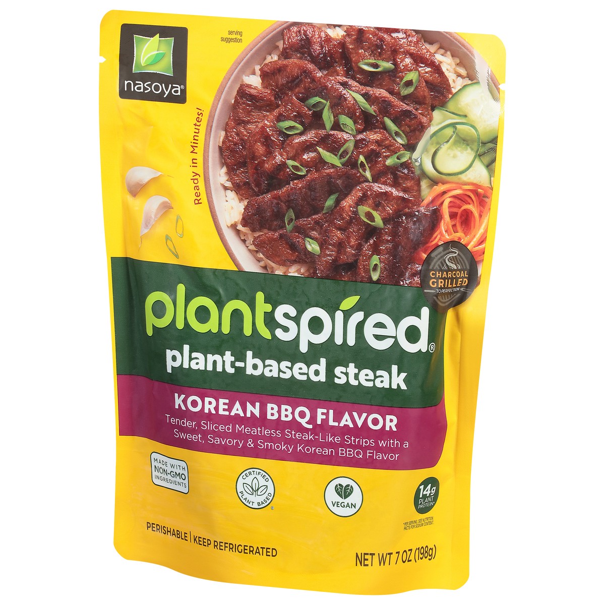 slide 4 of 13, Nasoya Plantspired Plant-Based Steak Korean BBQ Flavor, 7 oz, 7 oz
