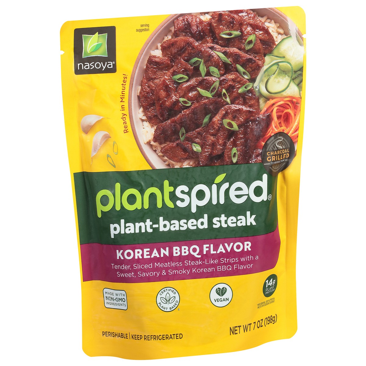 slide 2 of 13, Nasoya Plantspired Plant-Based Steak Korean BBQ Flavor, 7 oz, 7 oz