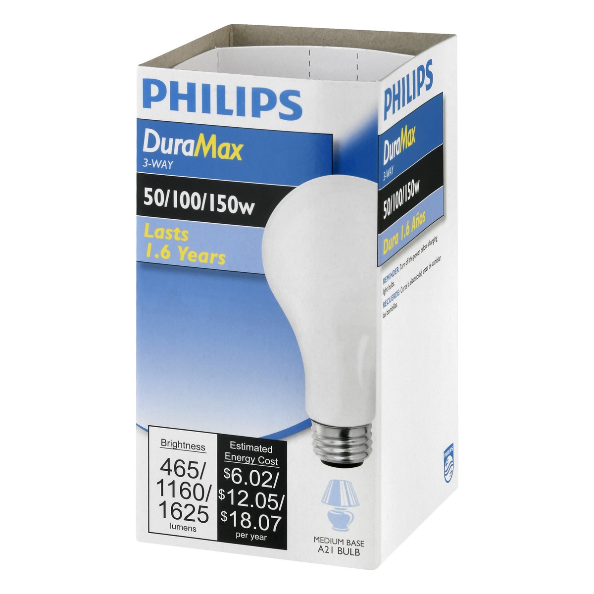 slide 3 of 9, Philips DuraMax 50/100/150 Watts 3-Way Light Bulb 1 ea, 1 ct