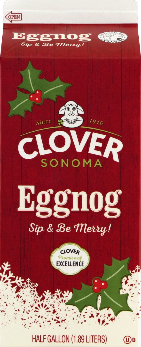 slide 2 of 4, Clover Eggnog 0.5 gl, 1/2 gal