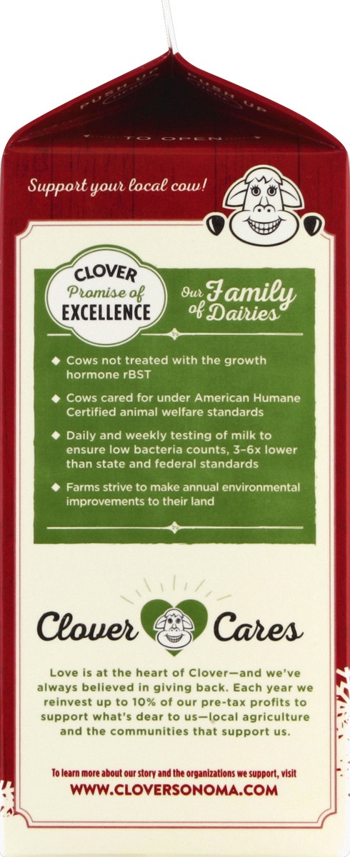 slide 3 of 4, Clover Eggnog 0.5 gl, 1/2 gal