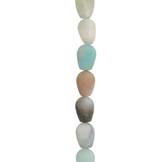 slide 1 of 3, Multicolor Amazonite Teardrop Beads, 9mm By Bead Landing, 9 mm