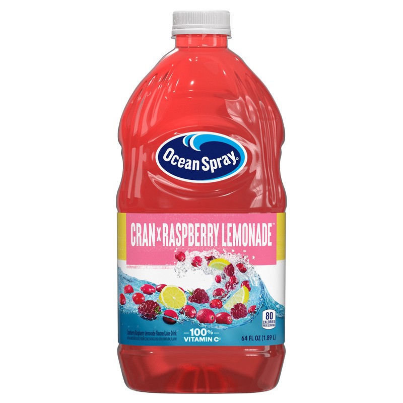 slide 1 of 5, Ocean Spray Cranberry Raspberry Lemonade Juice, 64 oz