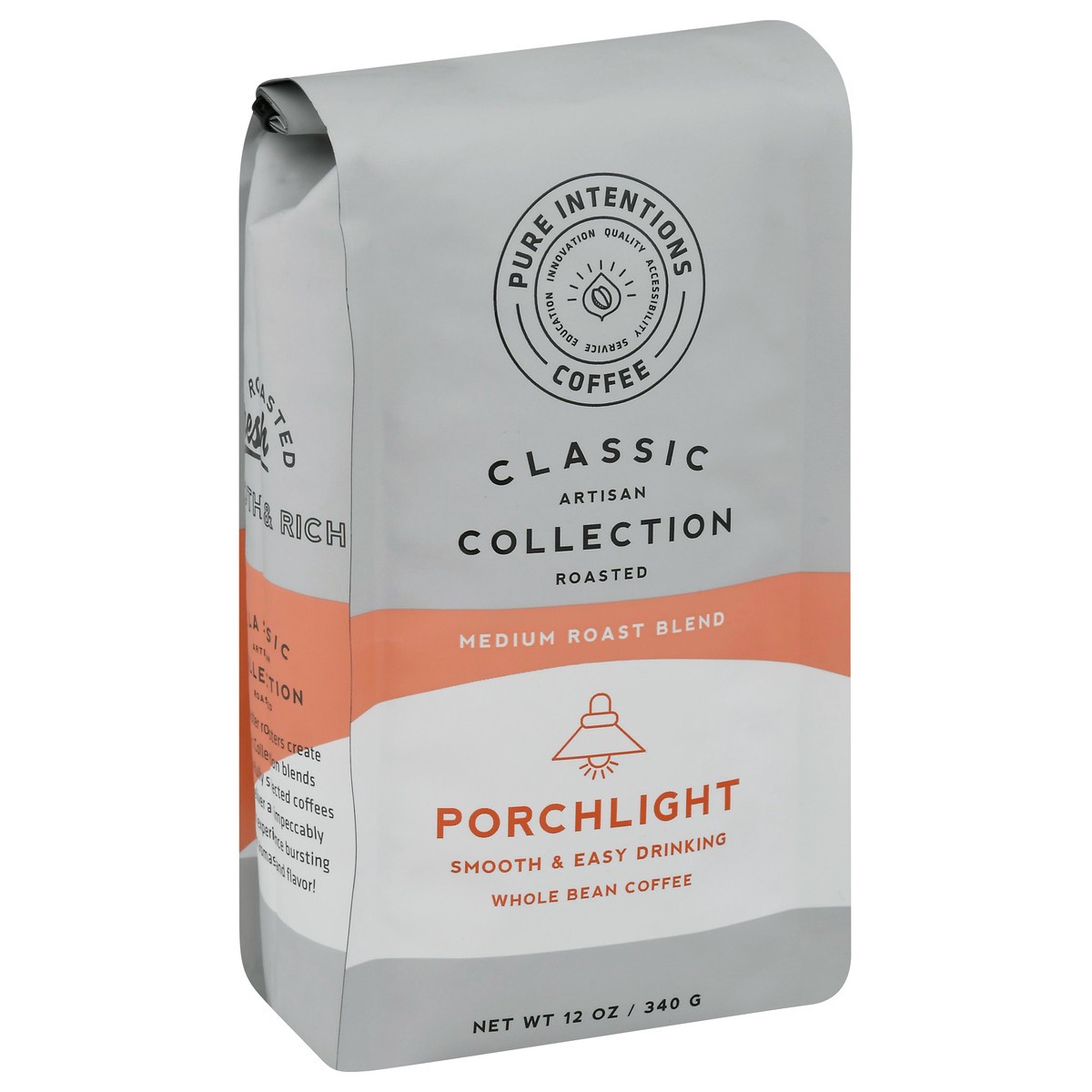 slide 7 of 13, Pure Intentions Coffee Porchlight Medium Roast Blend Whole Bean Coffee 12 oz, 12 oz