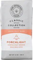 Pure Intentions Coffee Porchlight Medium Roast Blend Whole Bean Coffee 12 oz