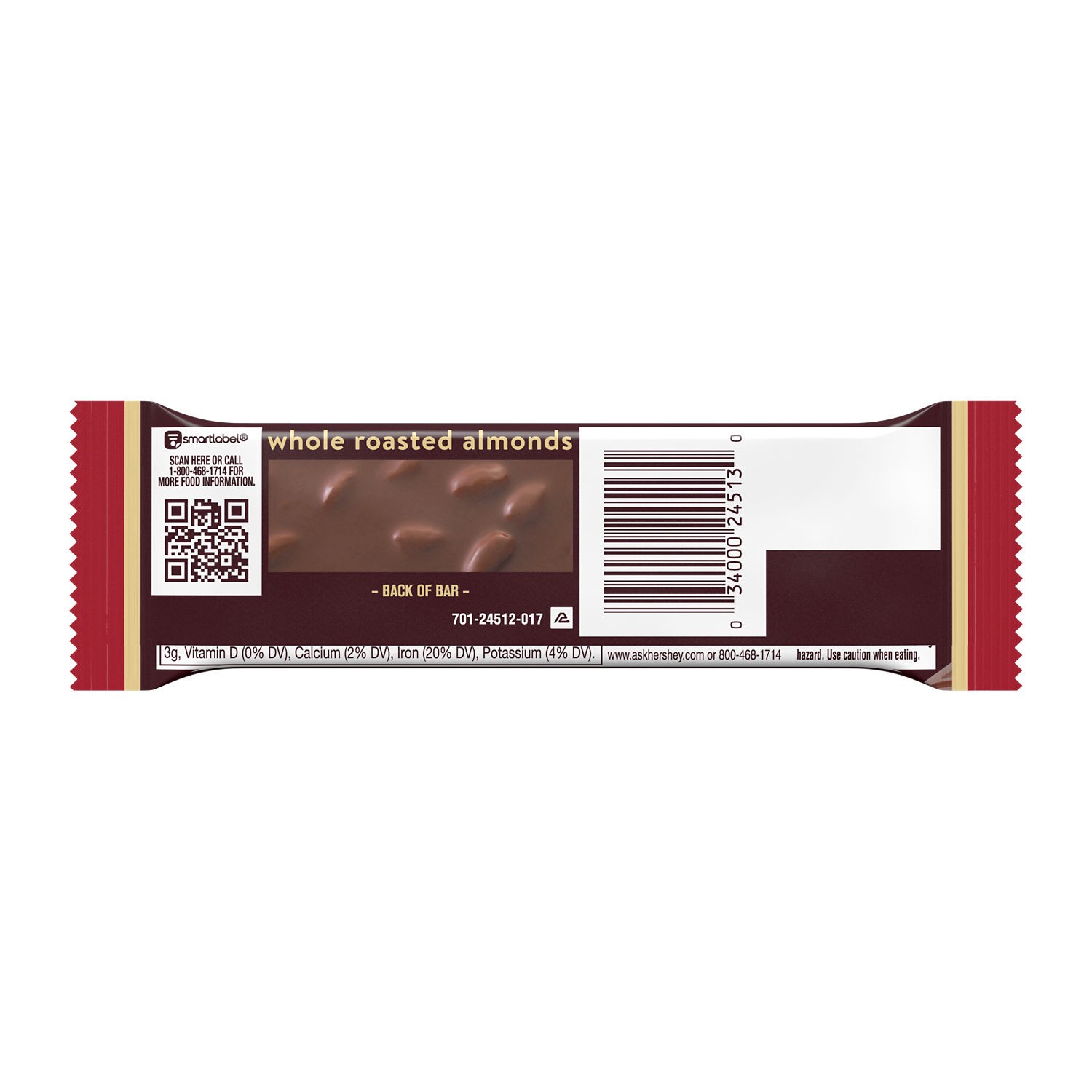 slide 4 of 6, Hershey's Special Dark with Almonds Chocolate 1.45 oz, 1.45 oz