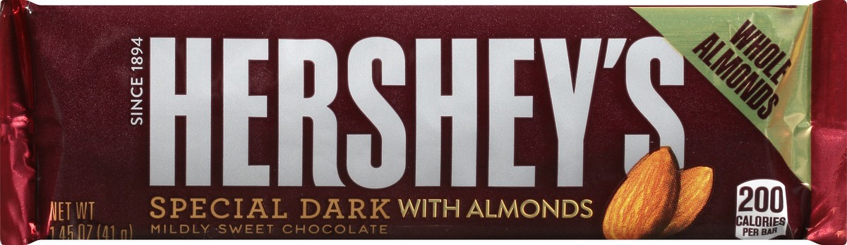 slide 1 of 6, Hershey's Special Dark with Almonds Chocolate 1.45 oz, 1.45 oz