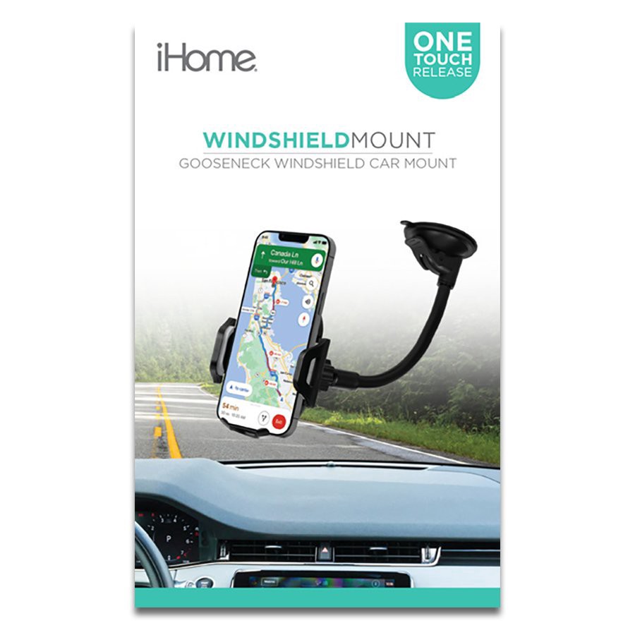 slide 1 of 1, iHome Windshield Car Mount - Black, 1 ct
