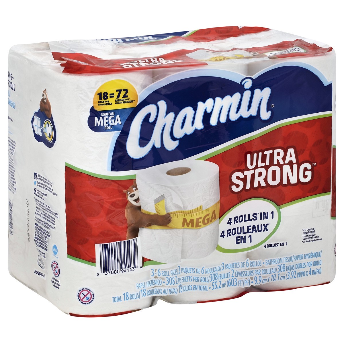 slide 3 of 5, Charmin Bathroom Tissue 18 ea, 18 ct