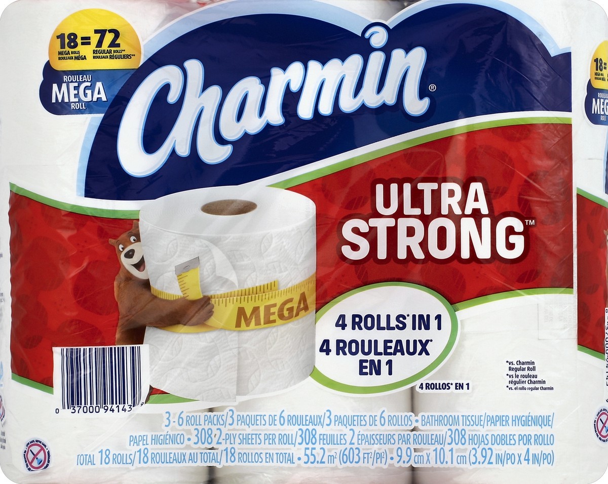 slide 1 of 5, Charmin Bathroom Tissue 18 ea, 18 ct