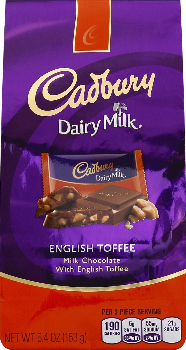 slide 4 of 4, Cadbury Milk Chocolate English Toffee Pouch, 5.4 oz