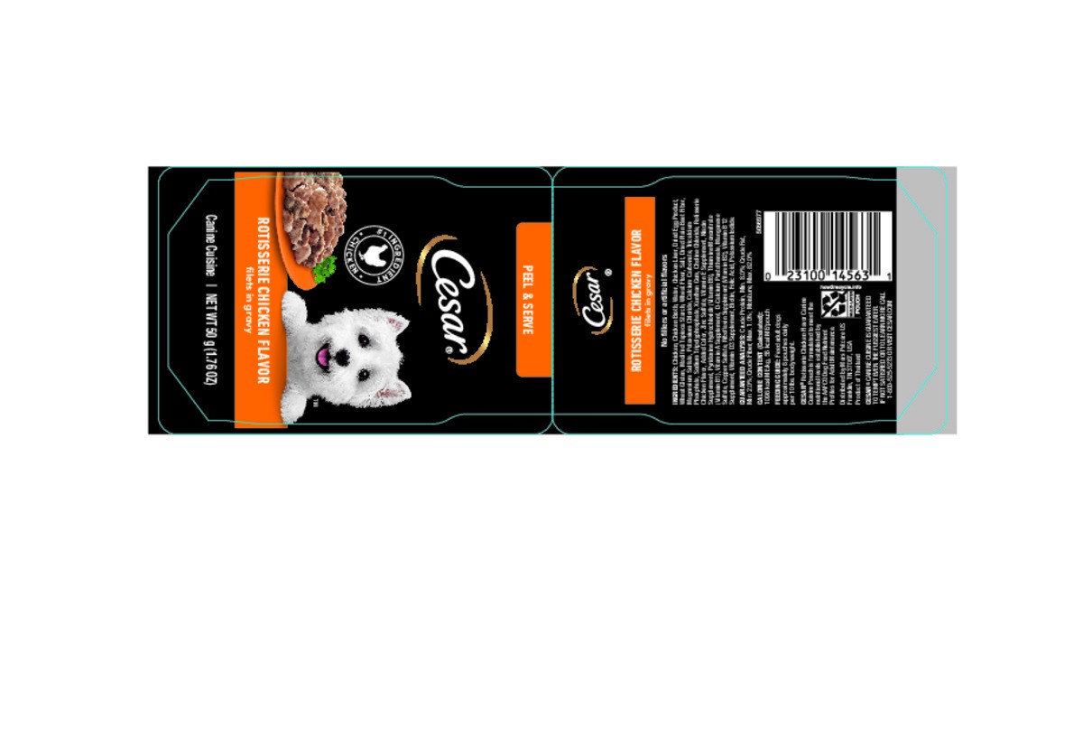 slide 14 of 15, Cesar Filets in Gravy Rotisserie Chicken Flavor Canine Cuisine 1.76 oz, 1.76 oz